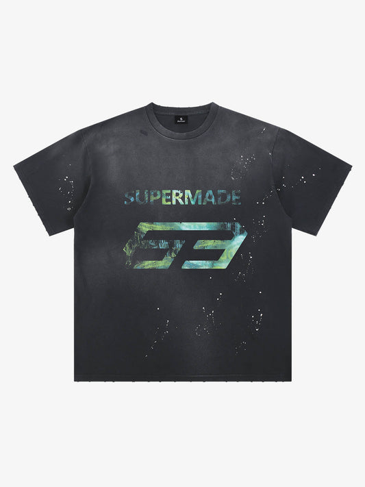 Vintage Washed Number 63 Graphic T-Shirt 