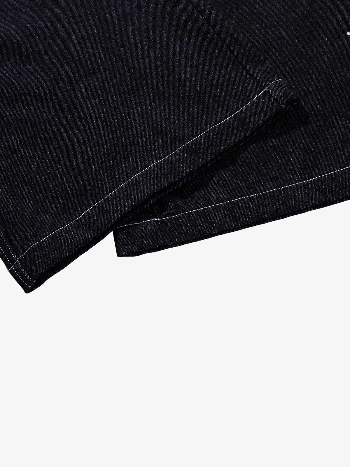 Multi-Button Graphic Jeans
