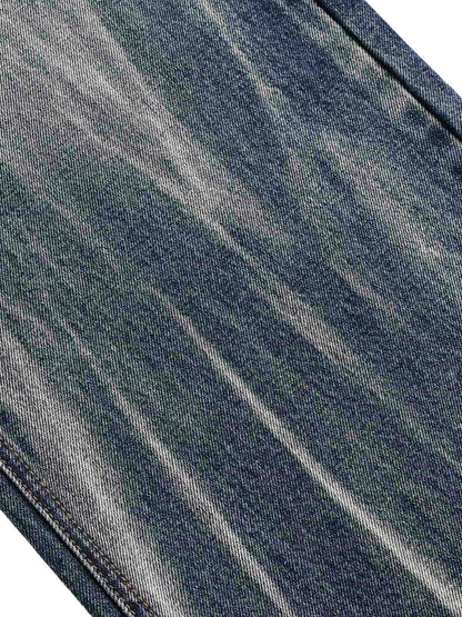 Tie Dyed Wrinkled Effect Straight Jeans 