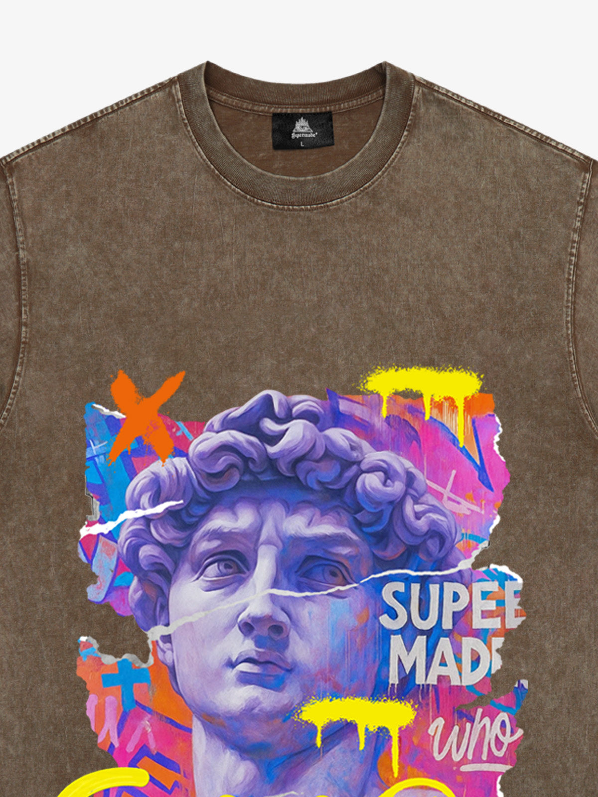 David Sculpture Vibrant Graffiti Art T-Shirt 