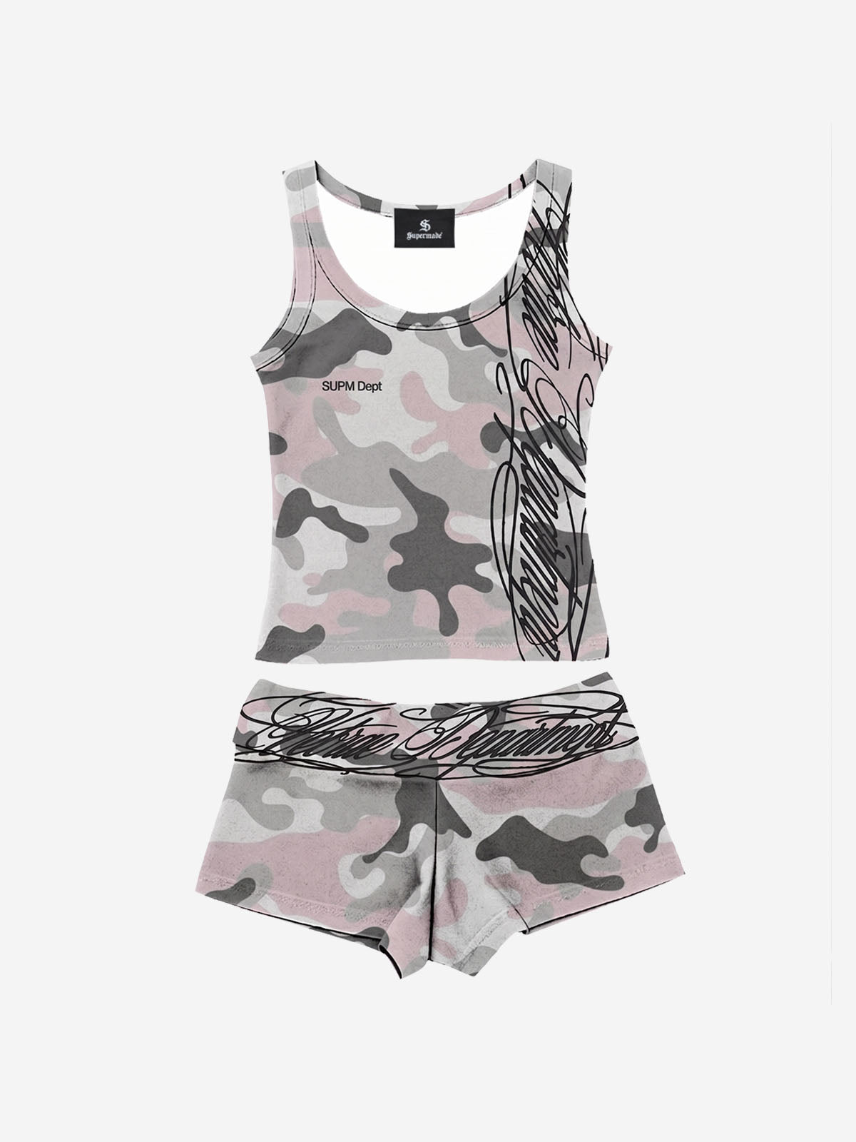 Y2K Camo Graffiti Tank Set