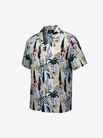 French Peacock Manor Cuban Shirt