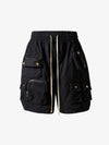 High-Waisted Olive Cargo Shorts