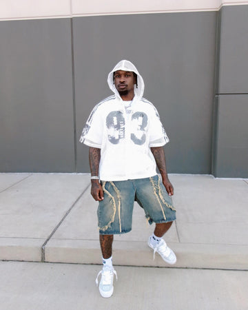 Thesupermade High Street Washed Distressed Denim Shorts - 2100