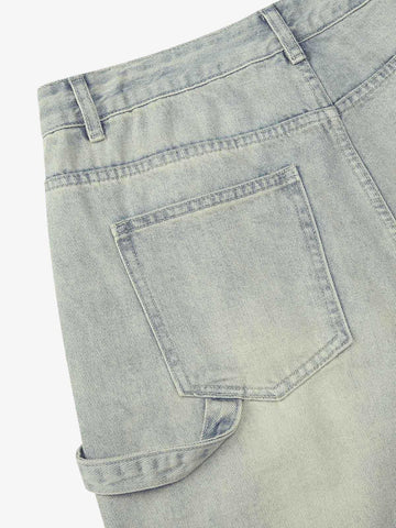Thesupermade Retro Washed Hip-Hop Shorts 