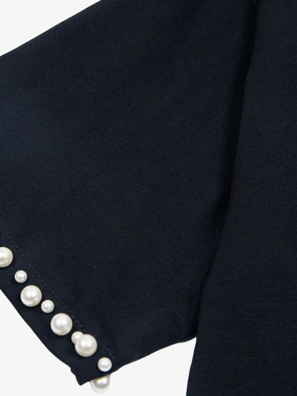 Elegant Pearl-Embellished Oversized T-Shirt 