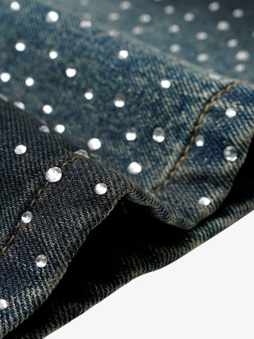 Heavy Diamond Drawstring Denim Jorts 