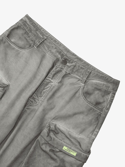 Thesupermade Vintage Wasteland Style Multi Pocket Work Pants 