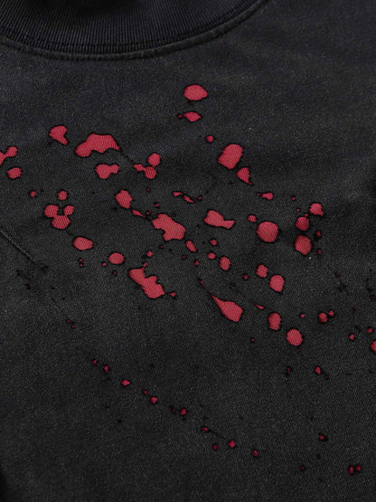 Vintage Washed Dot Spray T-Shirt 