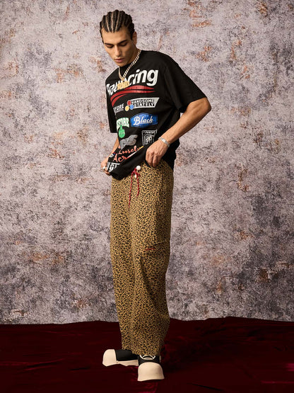 Cheetah Print Barrel Pants - 2416 