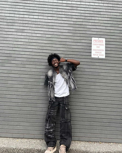 Thesupermade High Street Embroidery Hip-Hop Jeans - 2122 