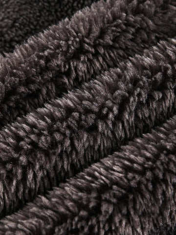 Thesupermade Fur Hooded Quilted Sherpa Jacket - 2304 