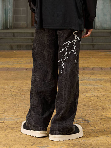 Thesupermade High Street Hip-hop Distressed Washed Jeans - 2185 