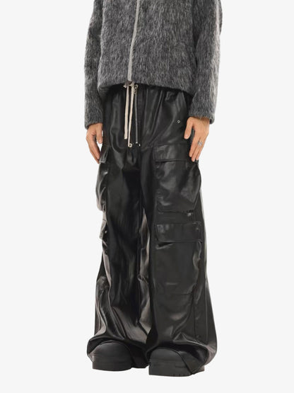RO-style multi-pocket matte coated overalls - 2094 