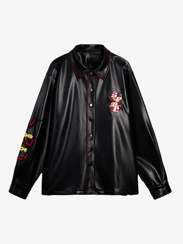 Original Embroidered Leather Shirt 
