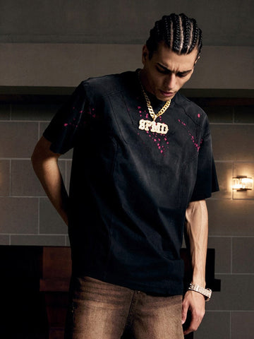 Vintage Washed Dot Spray T-Shirt 