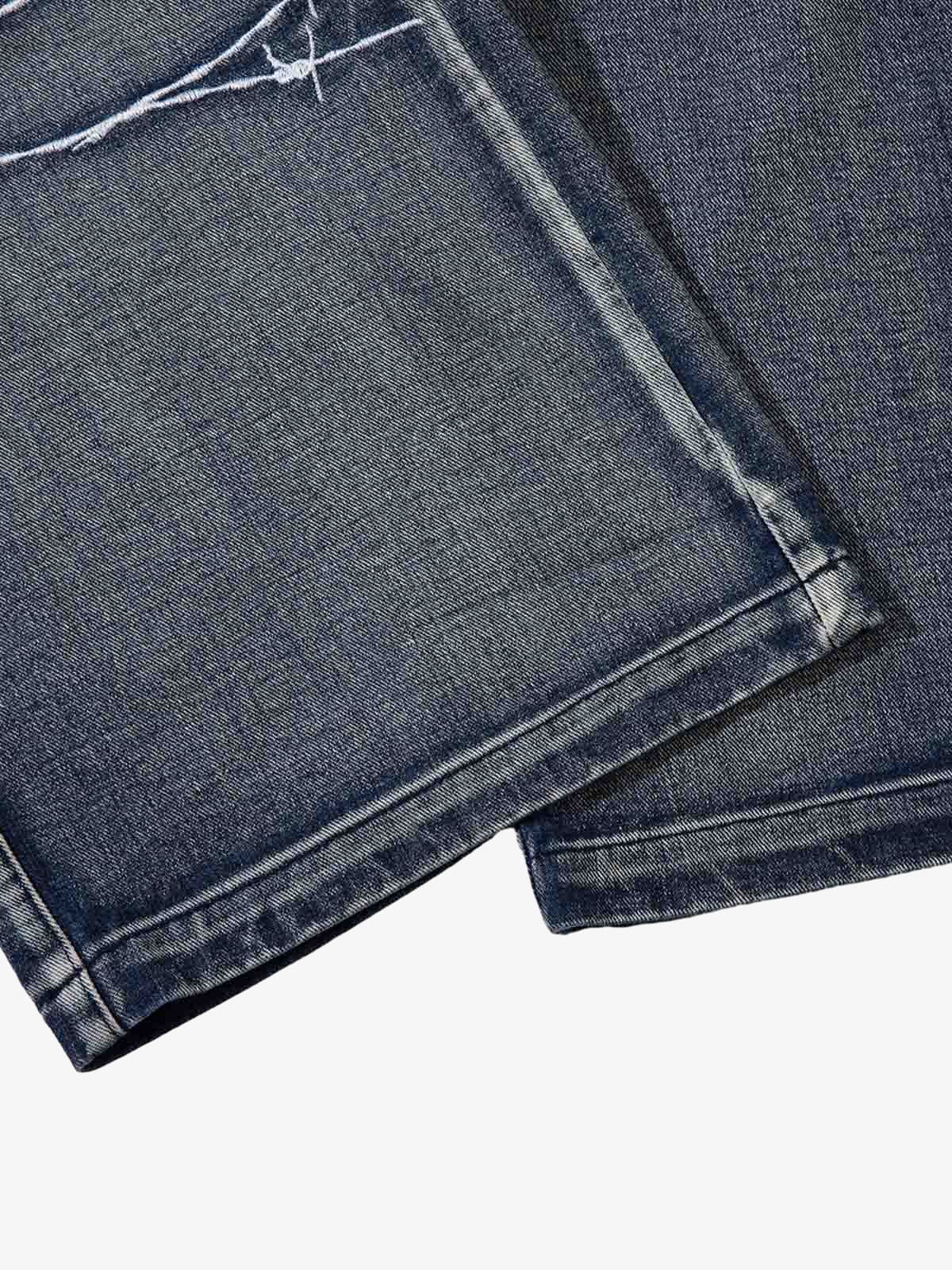 Thesupermade High Street Embroidery Hip-Hop Jeans - 2122 