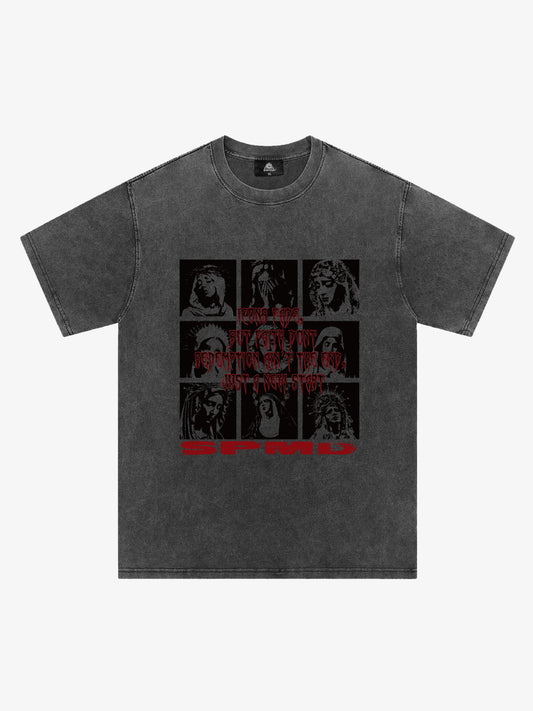 Original Saint Slogan Graphic T-Shirt 