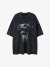 Thesupermade Doberman Print Washed T-shirt - 1856 