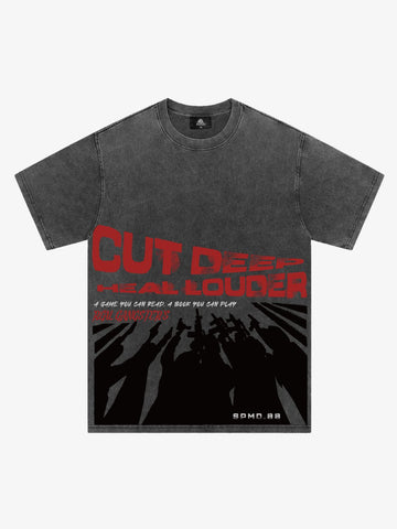 Original Cut Deep Graphic Print T-Shirt 