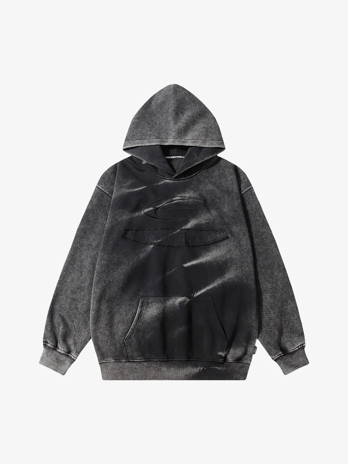 Thesupermade Tie-dye Contrasting Print Pullover Hoodie 