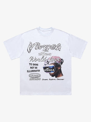 Retro Sci-Fi Graphic T-Shirt 