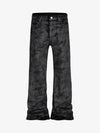 Retro Hand-Brushed Glitter Flare Jeans 