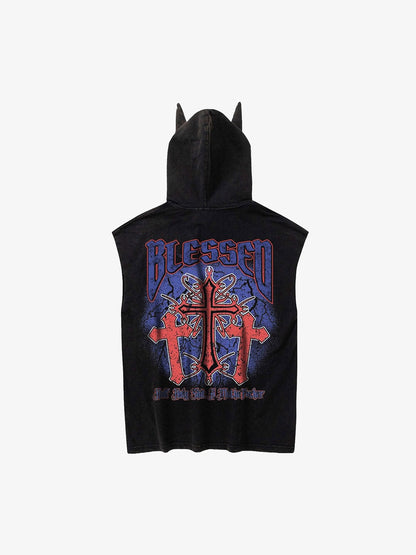 Thesupermade Washed Hooded Cotton Undershirt 