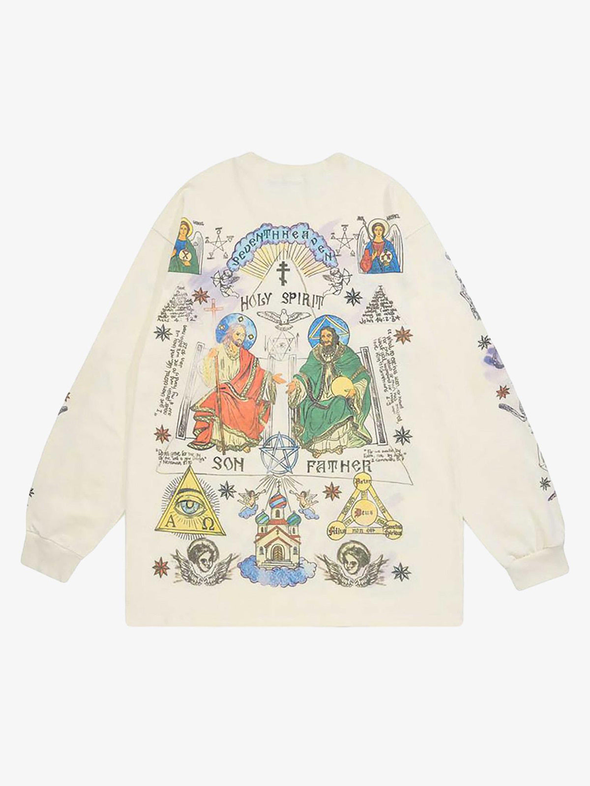 Thesupermade American High Street Graffiti Long Sleeve T-Shirt 