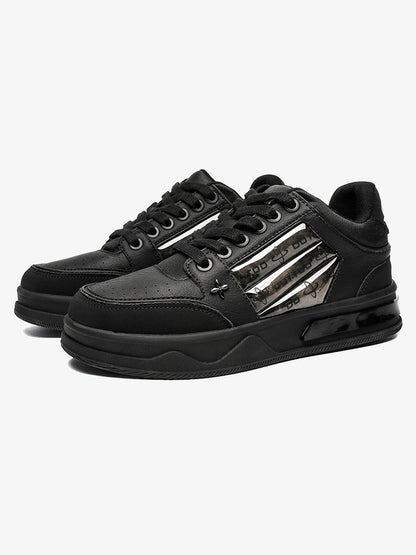 Dark Embroidered Letters Skate Shoes 
