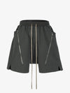 Retro Functional Zipper Slit Jort 