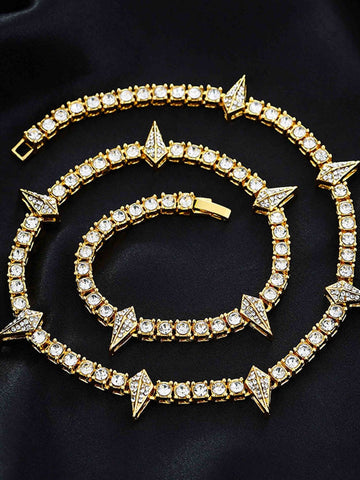 Thesupermade Hip Hop Collarbone Chain Necklace - 2221 