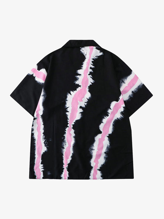 Street Print Butterfly Short Sleeve Shirt 