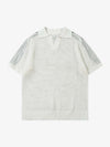 Knitted Short Sleeve Polo Sweater 