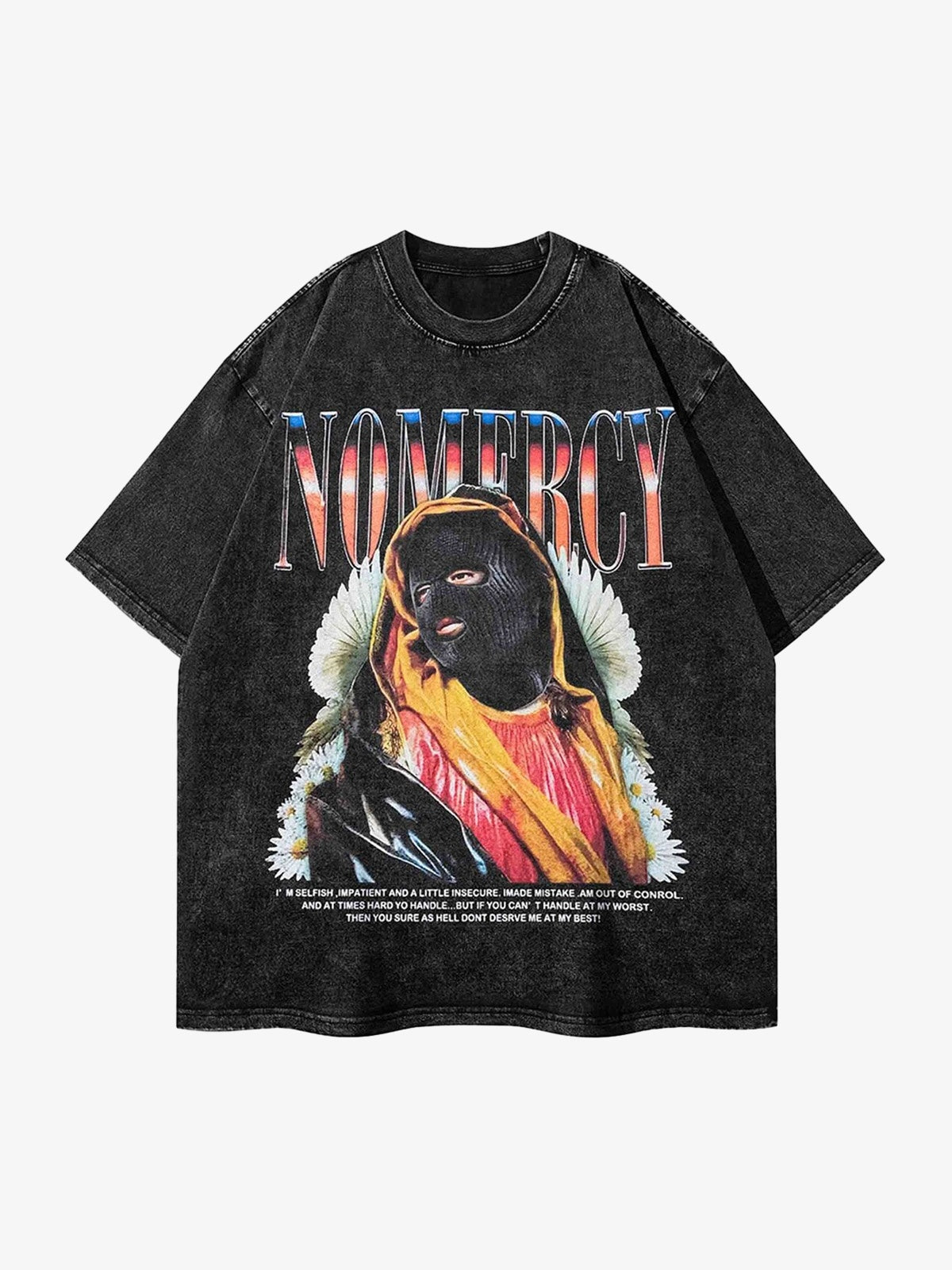 Thesupermade Hip Hop Washed Vintage Do-over T-shirt 