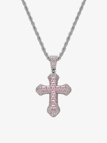 Thesupermade Corss Full Diamond Necklace-1514 