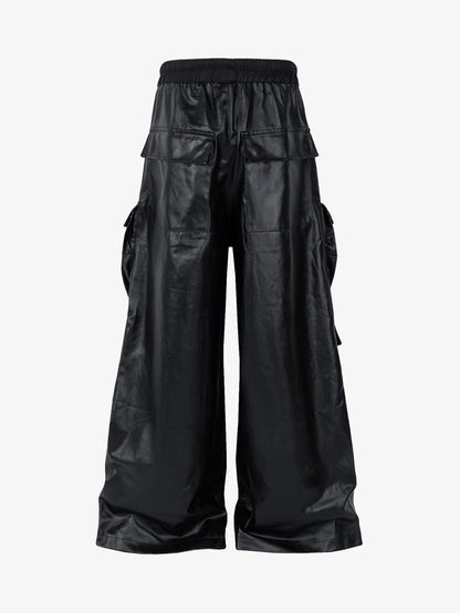 RO-style multi-pocket matte coated overalls - 2094 