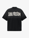 Distressed Gradient Letter Print Crew Neck T-shirt 
