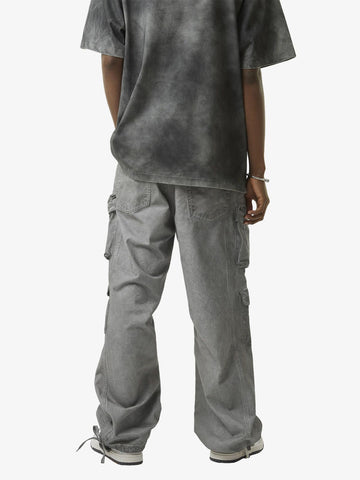 Thesupermade Vintage Wasteland Style Multi Pocket Work Pants 