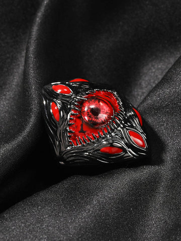 Dark Style Red Eye Copper Ring 