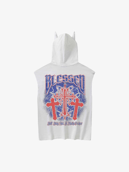 Thesupermade Washed Hooded Cotton Undershirt 