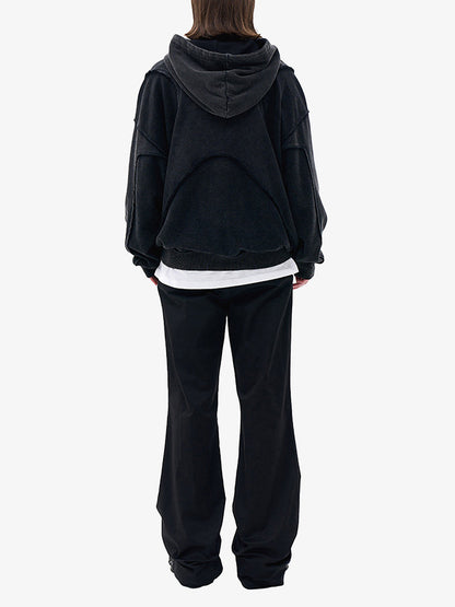 Thesupermade Washed Splicing Hoodie - 1985 