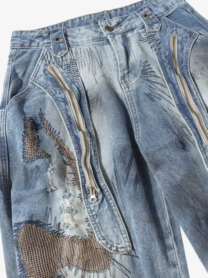RO Style Washed Barrel Jeans - 2421 