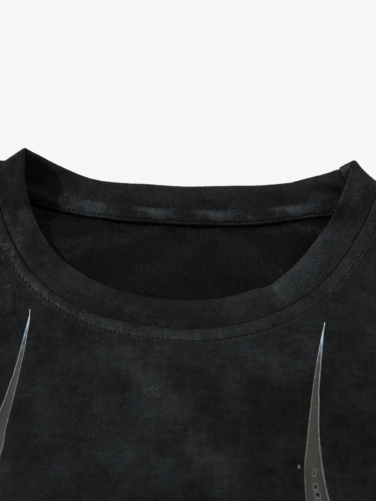 Oversized Graphic Suede Print T-Shirt 