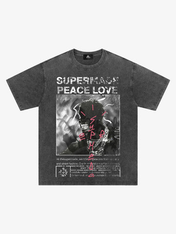 Thesupermade Gangsta Rapper Oversize Graphic T-shirt  - 1990 