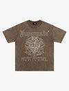 Original Gothic Letter Family Shield Badge Print T-Shirt 
