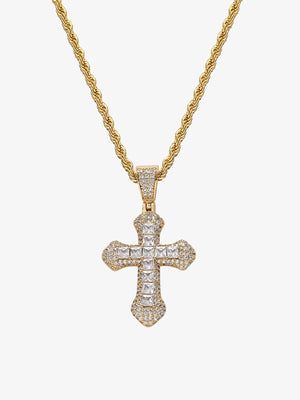 Thesupermade Corss Full Diamond Necklace-1514 