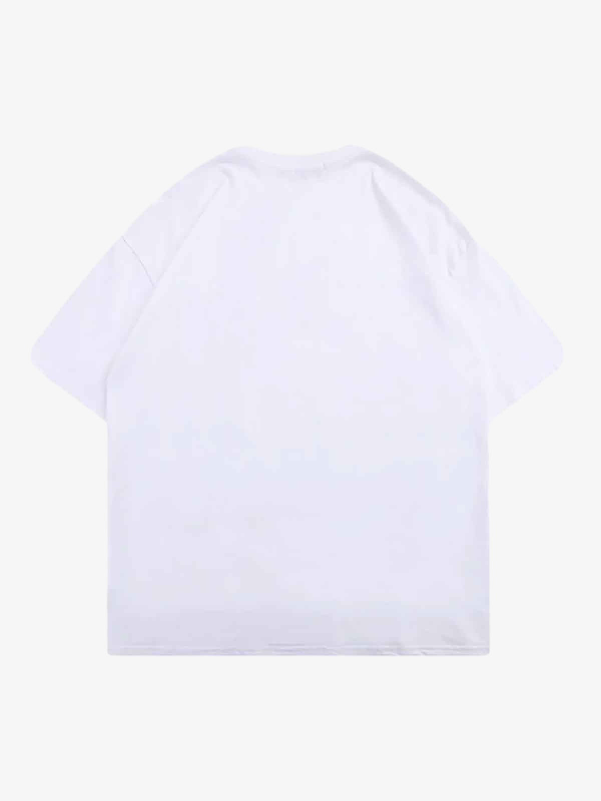 Thesupermade Masked Gangster Portrait Printed T-Shirt-1533 