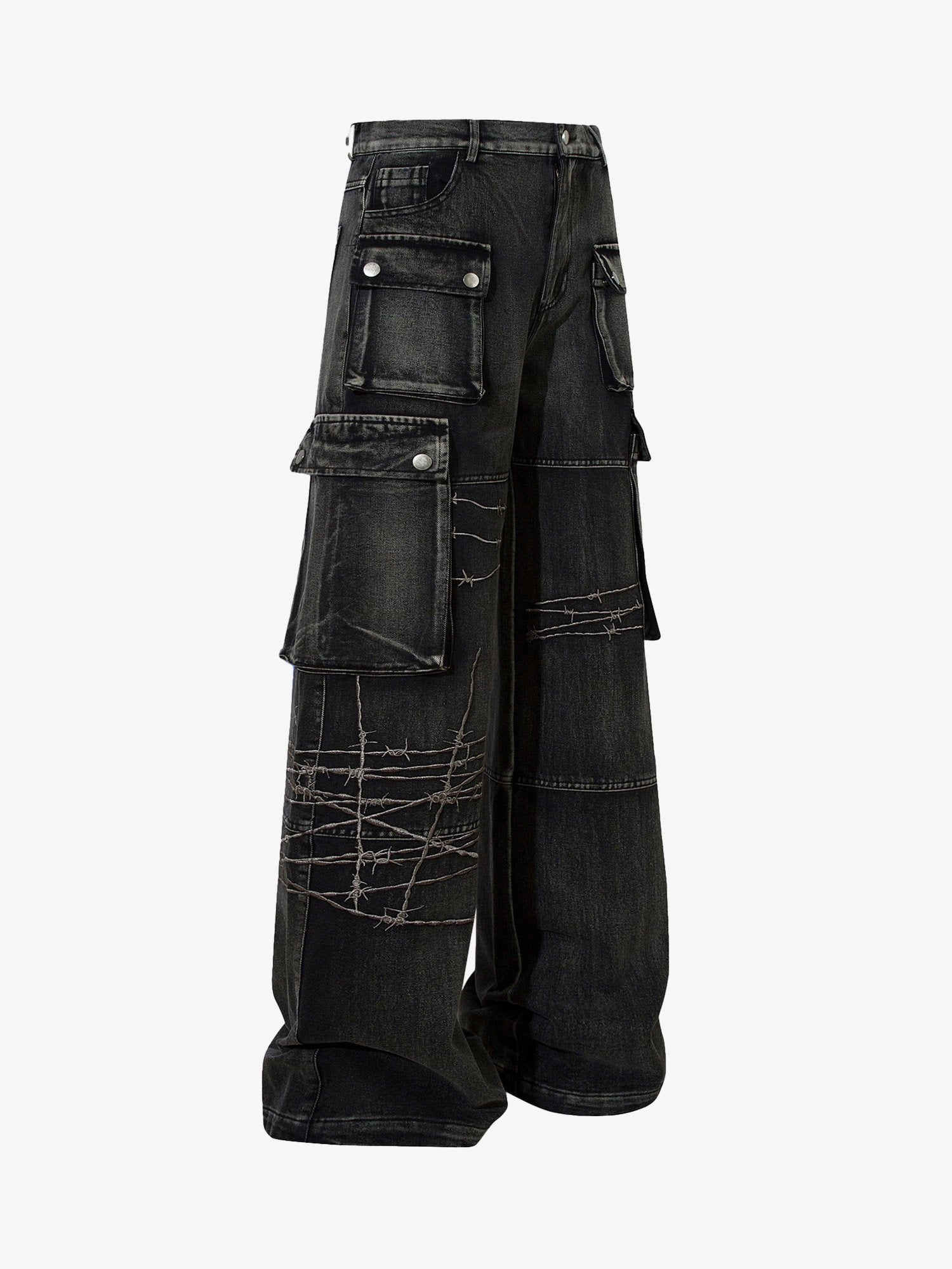 Thesupermade High Street Embroidery Hip-Hop Jeans - 2122 