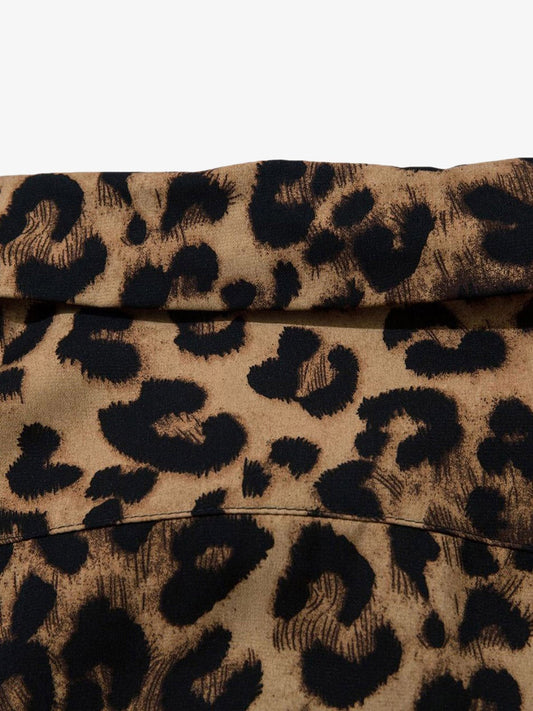 Vintage Wild Leopard Print Button-Up Shirt - 2017 
